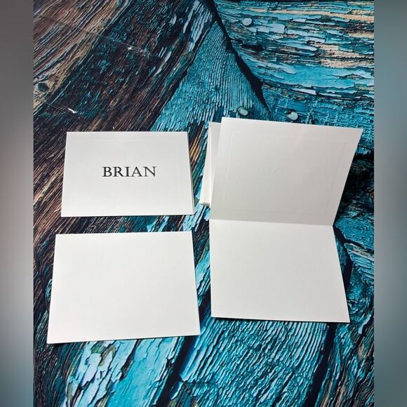 "BRIAN" 8 pc NEW Personalized Notecards & Envelopes - Picture 2 of 3